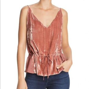 J Brand Pink Velvet Camisole
